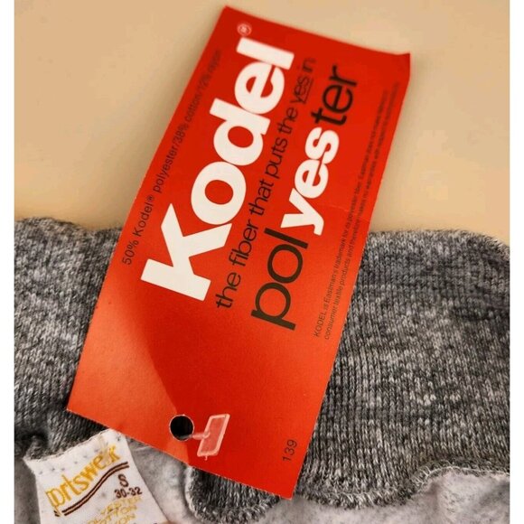 Vintage Grey Sweatpants Knit Drawstring SZ Small Sportswear Fleece NWT NOS - Picture 4 of 16